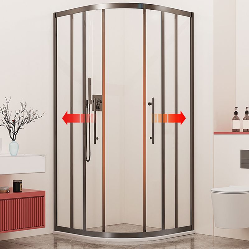 Framed Clear Shower Doors Double Sliding Tempered Shower Bath Door