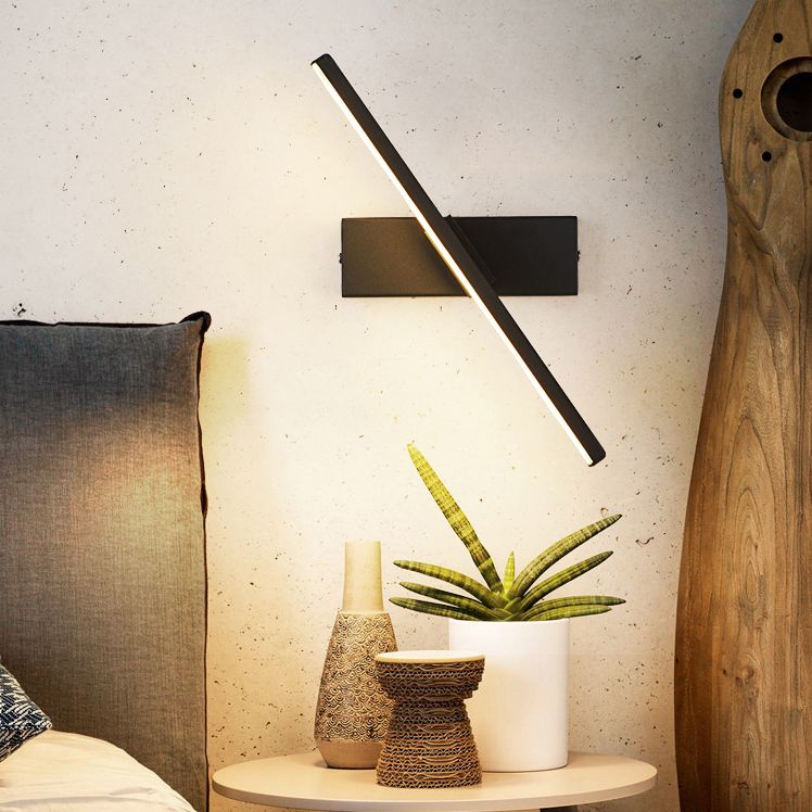 Modern Nordic Style Linear Wall Sconce Aluminum 1 Light Sconces for Study Bedroom