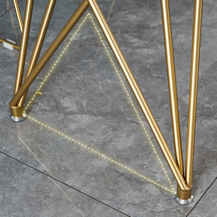 Glam 1/2/5 Pieces Dining Set Stone Top Dining Table with Chairs for Restaurant