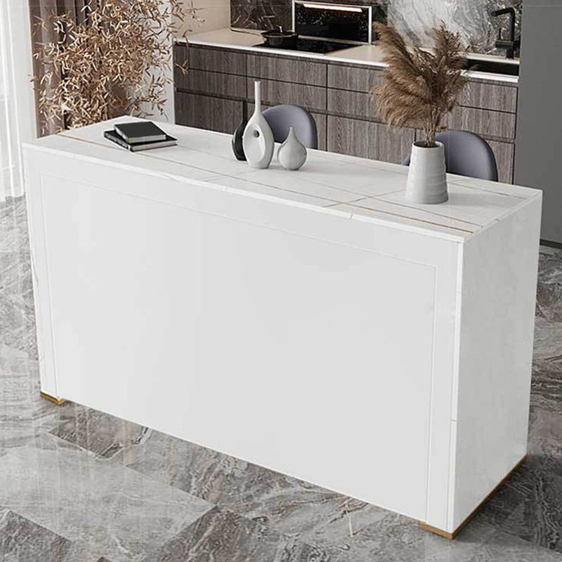 Modern Bistro Bar Table Rectangle Sintered Stone Bar Table for Living Room