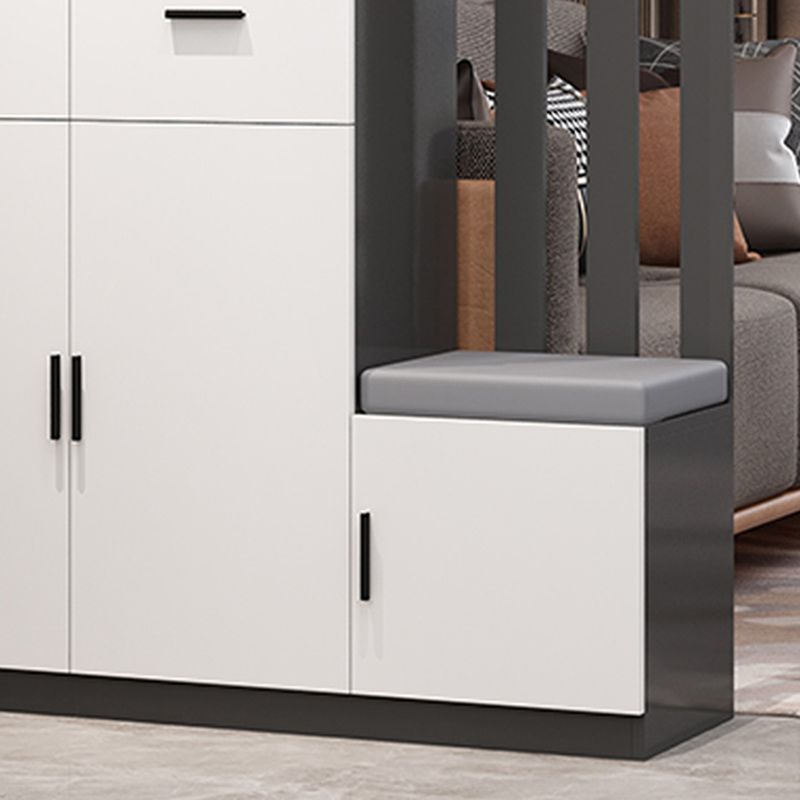 Contemporary Rectangle Wooden 11.81" Wide Accent Cabinet with Drawer