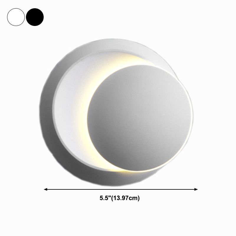 Moderner Stil runder Schatten Wandleuchten Metall 1-Licht-Wandmontage Beleuchtung