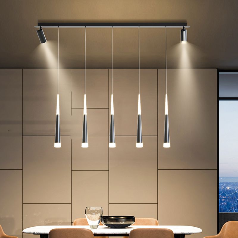 Luce isola a LED geometrica in ferro battuto nella moderna semplicità a sospensione acrilica Light per sala da pranzo