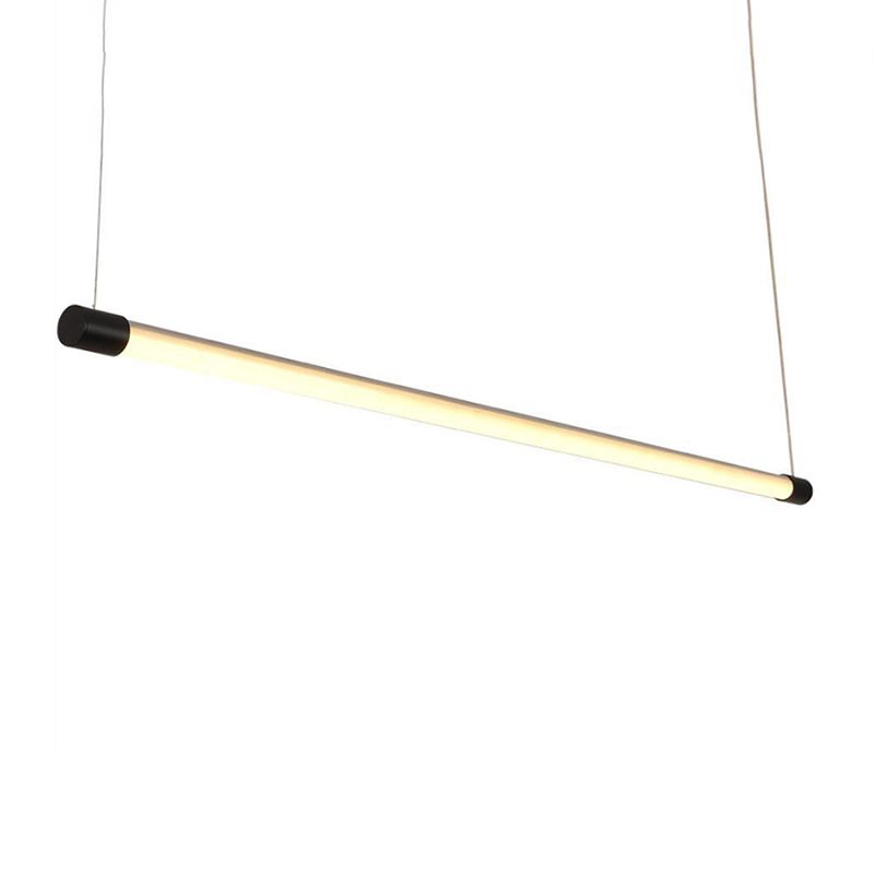 Metal Tube Shaped Led Pendent in Modern Style 30W Led Suspended Lights for Office Conference Room