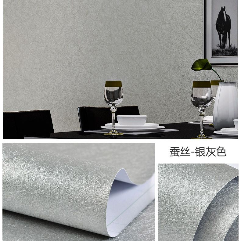 Simplicity Solid-Colored Wallpaper Roll Multi Color Non-Pasted Wall Art for Bedroom