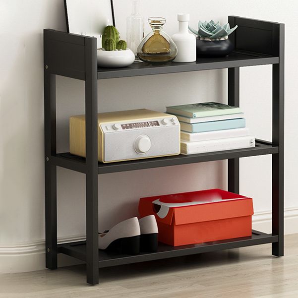 Open Bamboo Home Bookshelf Modern Etagere Shelf Bookcase with Shelves
