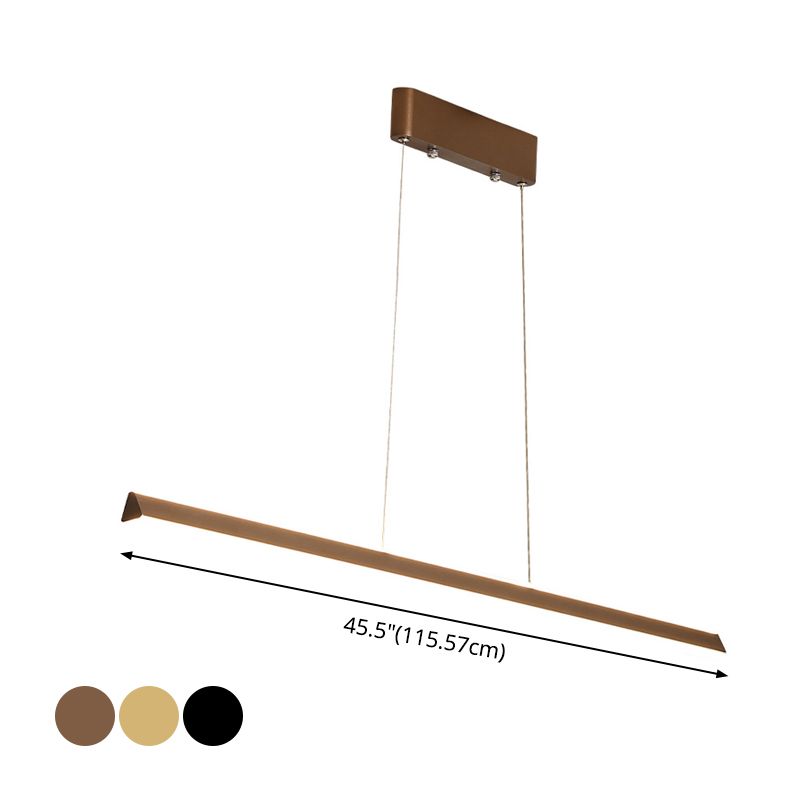 Triangular Prism Bar Pendant Lamp Simple Aluminum Dining Room LED Hanging Island Light