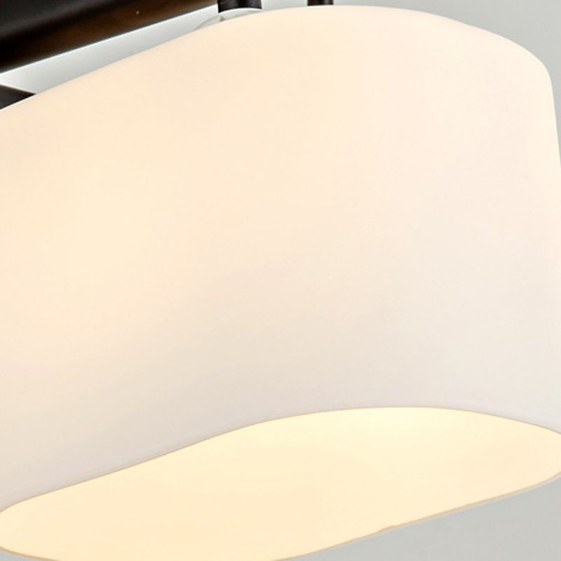Linear Shape Chandelier Lighting Modern Style 4 Lights Island Lamp for Living Room