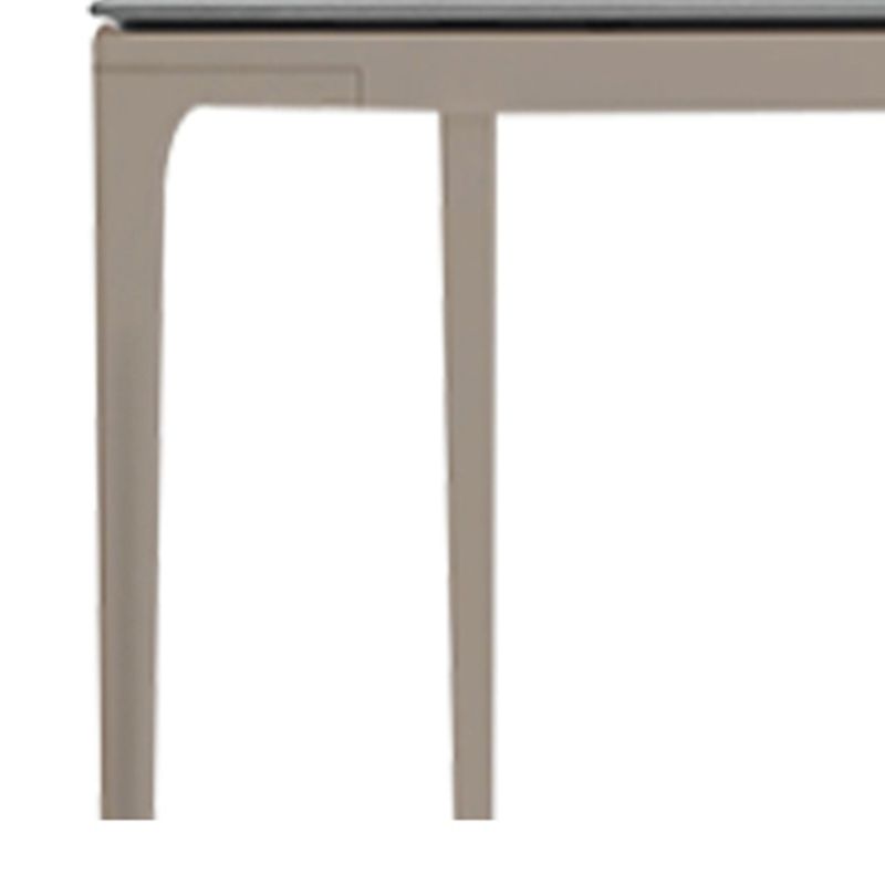 Stone/Wood Dining Table Farmhouse Table with Metal Frame for Living Room