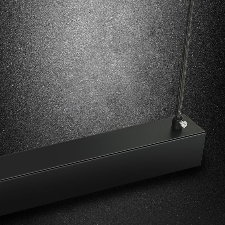 Contemporary LED Island Pendant Light Linear Hanging Island Light with Metal Shade