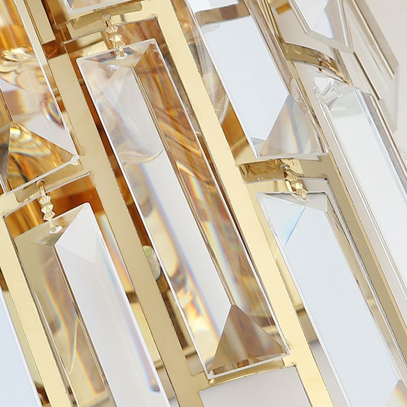 Crystal Geometric Shape Wall Sconce Modern Style 2 Lights Wall Light Fixture