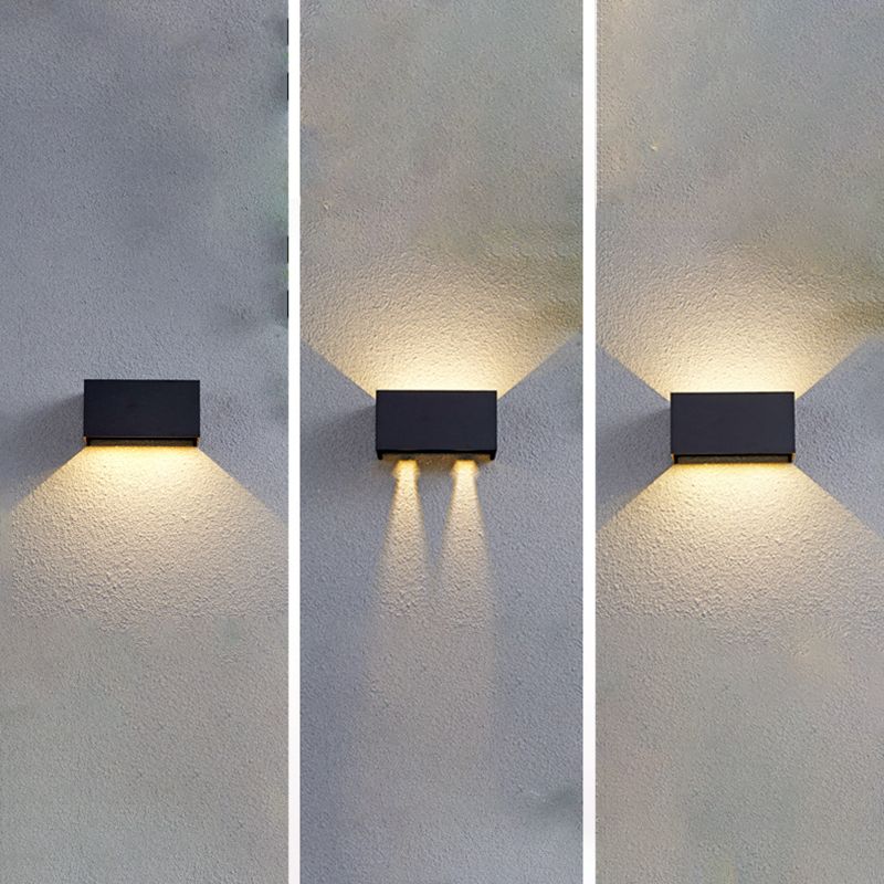 Lámpara montada en la pared rectangular Lámpara de montaje de pared de aluminio moderna para sala de estar