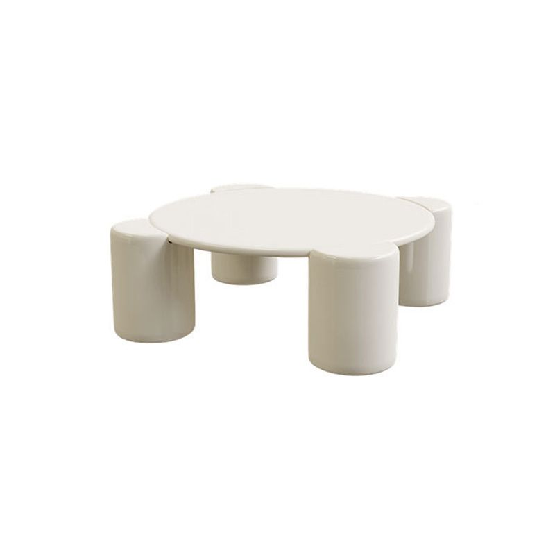 Modern Round Solid Wood Coffee Table with 4 Legs Coffee Or End Table