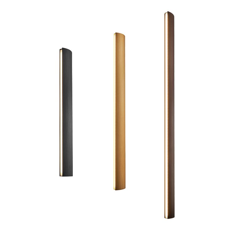 Metal Linear Shade Wall Sconce Modern Style 1-Light Wall Mount Lighting