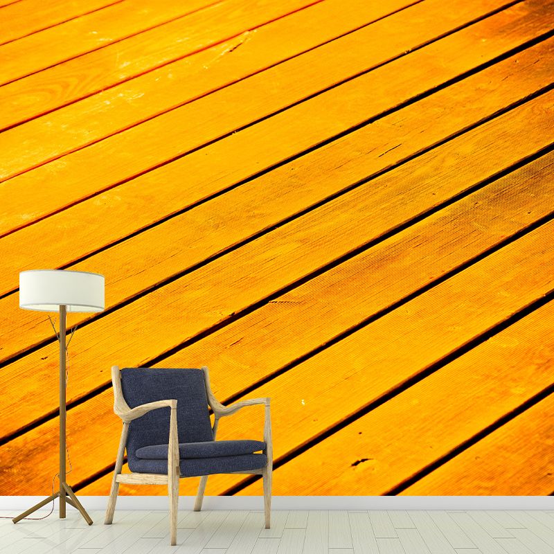 Wooden Mural Personalized Size Wall Covering for Sleeping Room, Stain Resistant