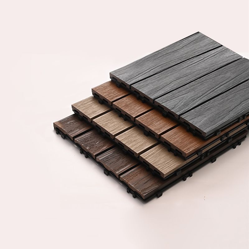 Deck Plank Interlocking Wood Flooring Tiles Garden Outdoor Flooring