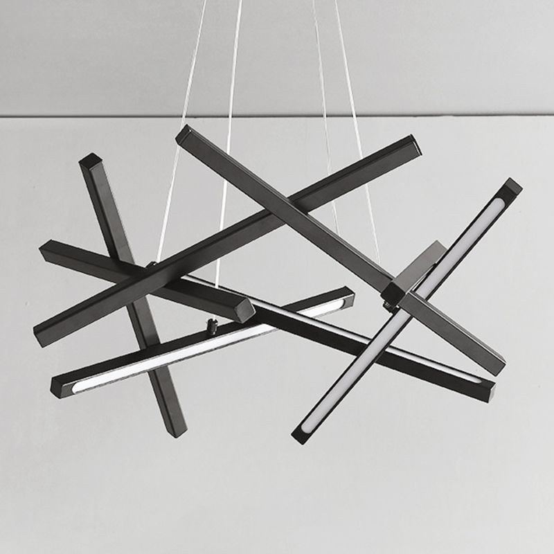 Lampada in metallo in metallo impilato Fun a sospensione a LED in stile moderno