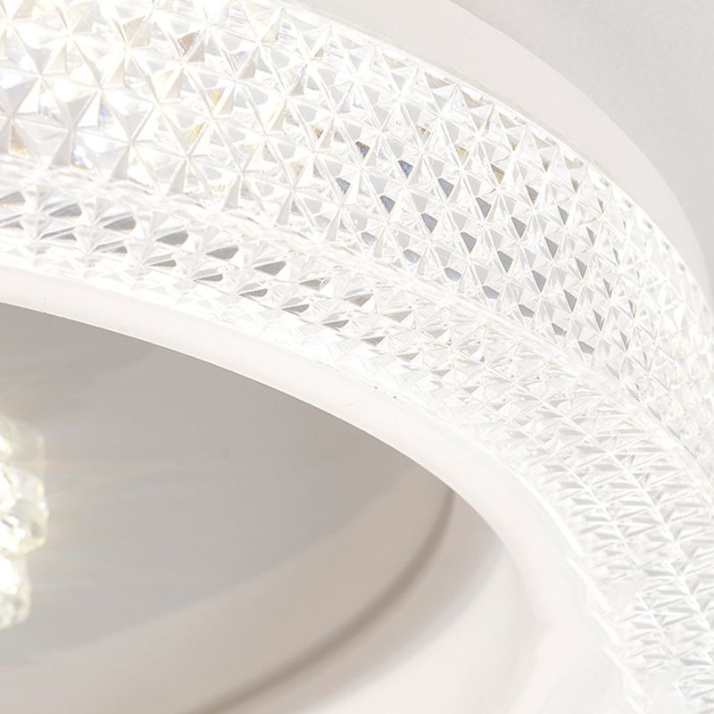 Modern Style Round Shape Ceiling Fan Lamps Metal 2 Light Ceiling Fan Lighting for Bedroom