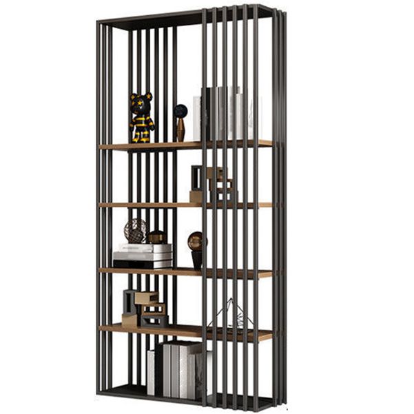 Black Color Modern Style Bookshelf Metal Bookcase for Home Use