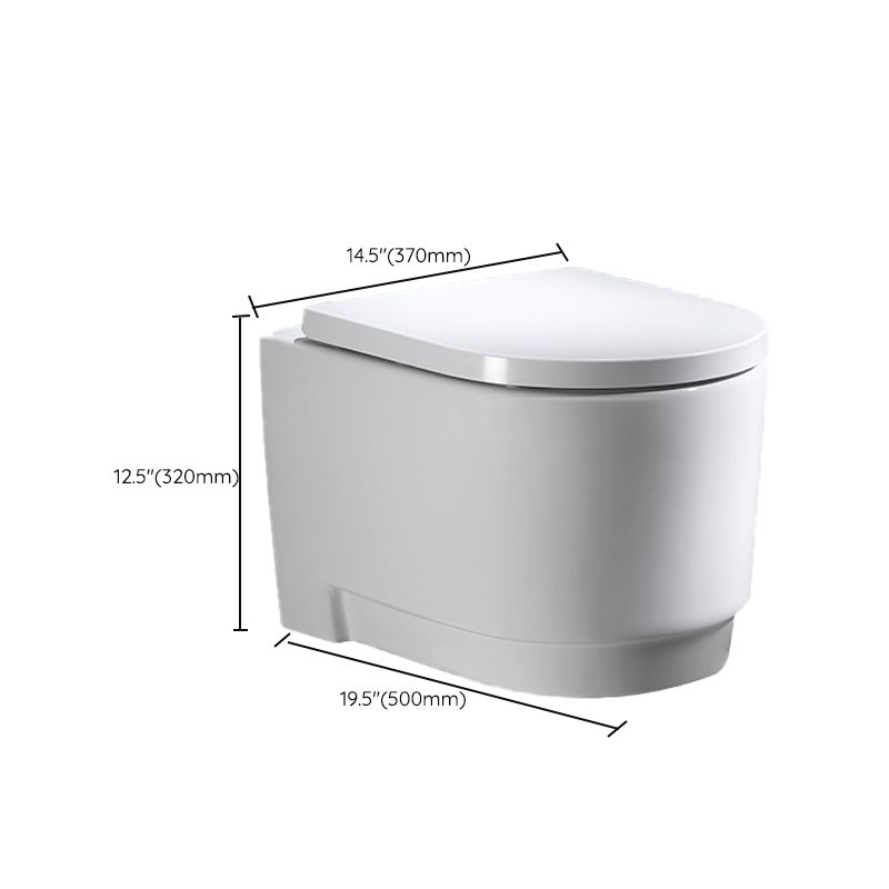 Modern Ceramic Flush Toilet Wall Hung White Toilet Bowl for Washroom