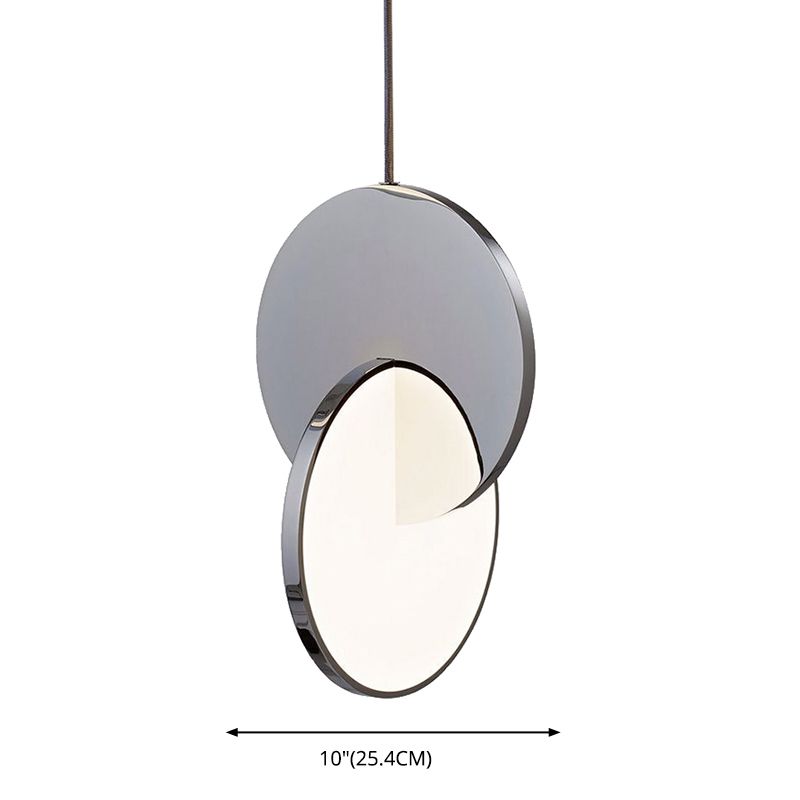 1-Light LED Thin Contemporary Hanging Lamp Kit Metal Pendant Light for Dining Room