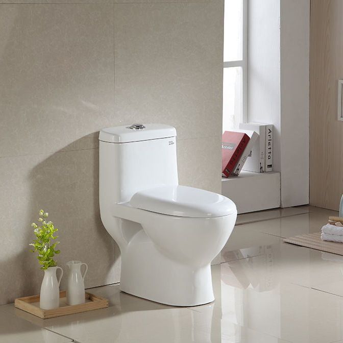 Modern Siphon Jet Toilet Floor Mount Urine Toilet with Toilet Seat