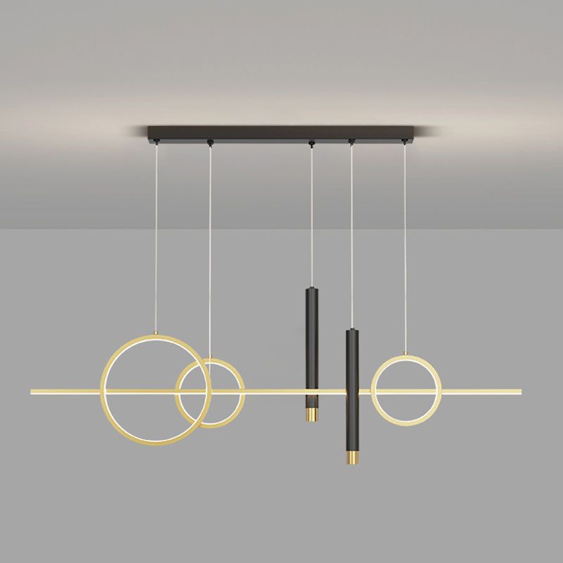 Geometric Chandelier Lighting Fixtures Modern Metal Kitchen Pendant Lights for Dining Room