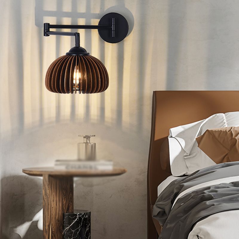 Nordic Style Wall Light Geometry Shape Wall Lamp with Iron Base for Bedroom