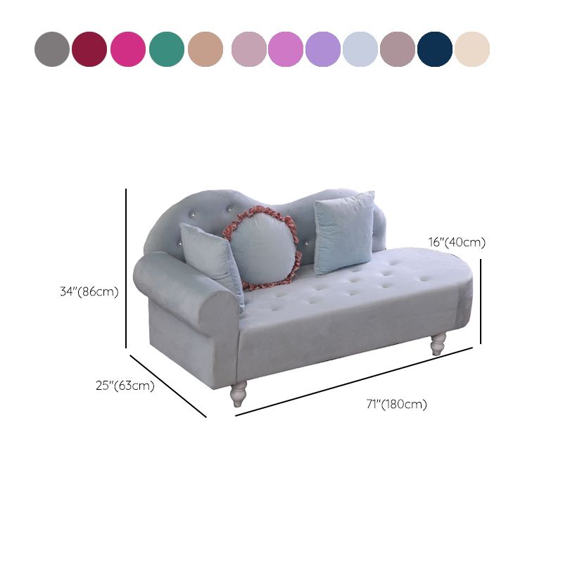French Country Upholstered Chaise Lounge Couch Velvet Chaise Lounge