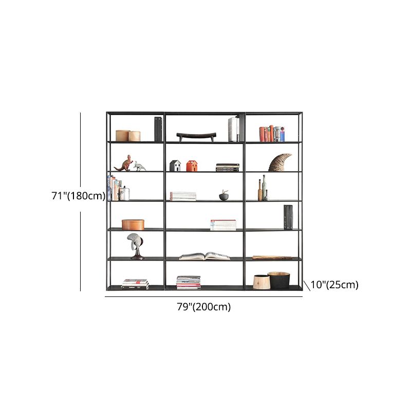 70.87"H Bookshelf Open Back Modern Style Bookcase for Home and Office