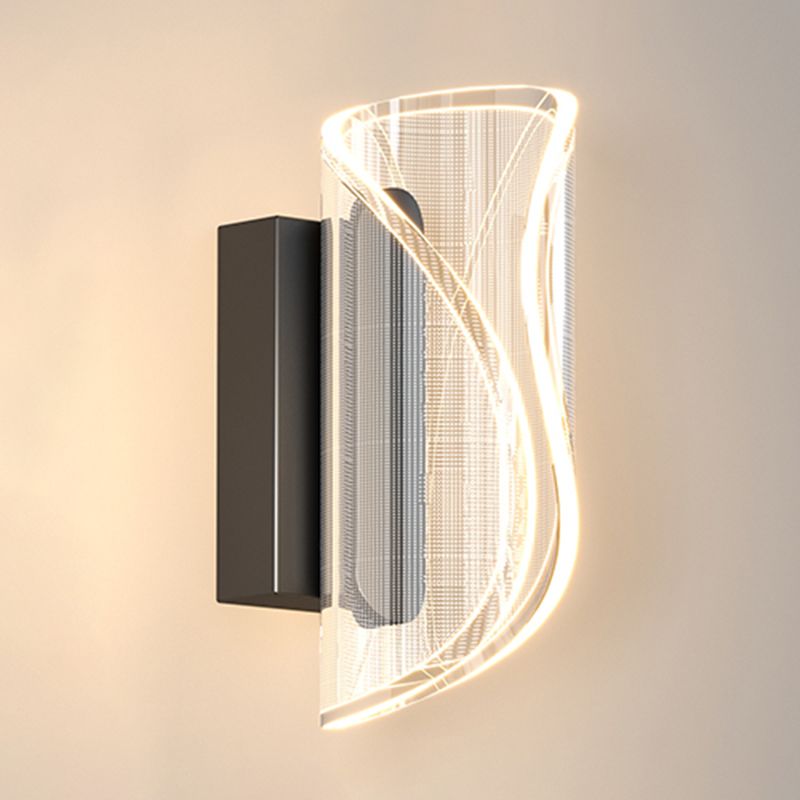 Metal Geometric Wall Light Contemporary LED Wall Sconce for Living Room