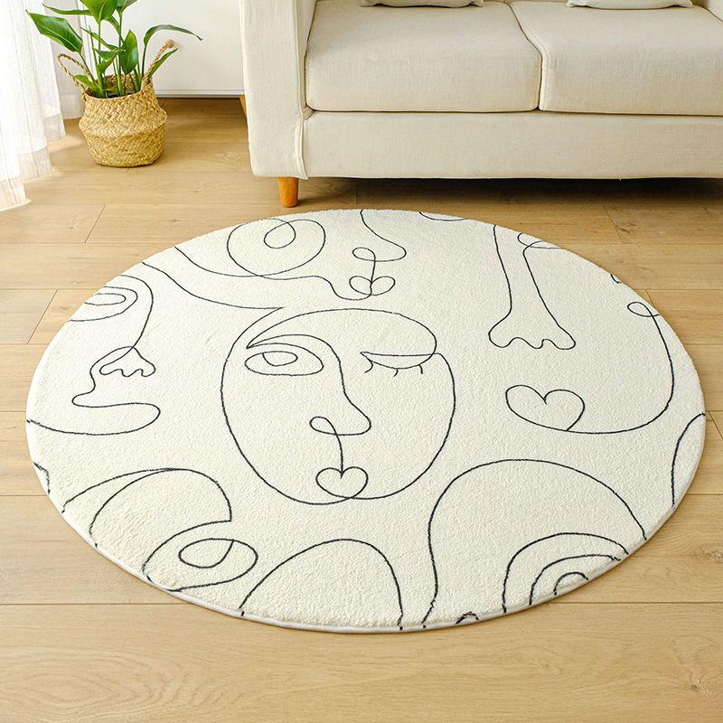 Abstract Lines Rug Indoor Rug Washable Area Carpet for Living Room Decor