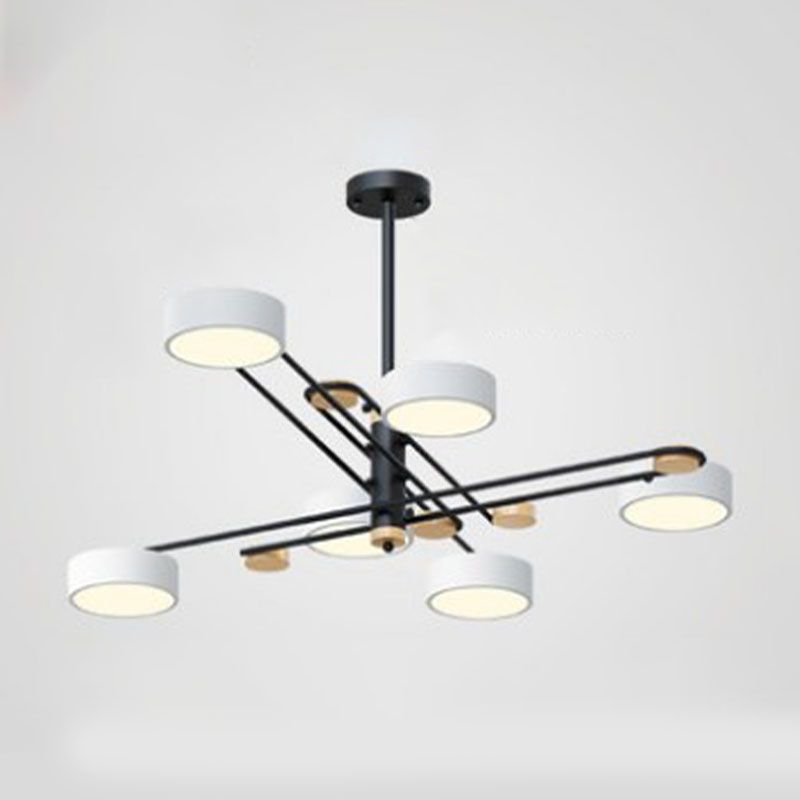 6-leichter Zylinder Anhänger Beleuchtungskörper moderne Metallhänge der Metallhänge des Stils