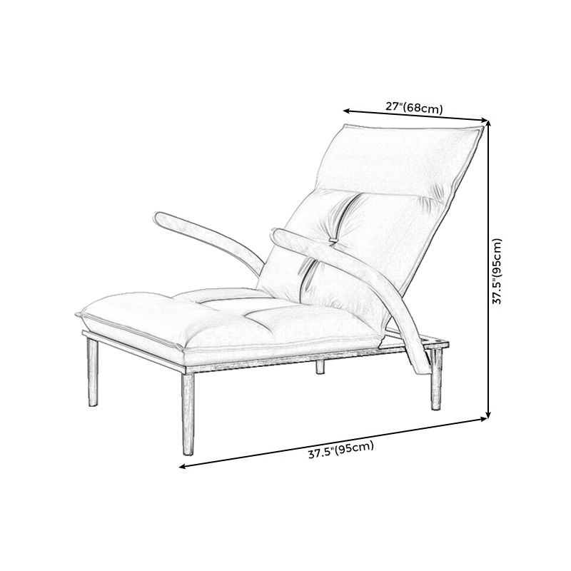 Faux Leather Chair 26.7" L x 37.4" W x 37.4" H Arms Included Chair for Bedroom