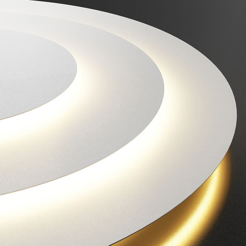 Plafonnier LED de forme circulaire acrylique moderne 3 lumières encastré pour chambre à coucher