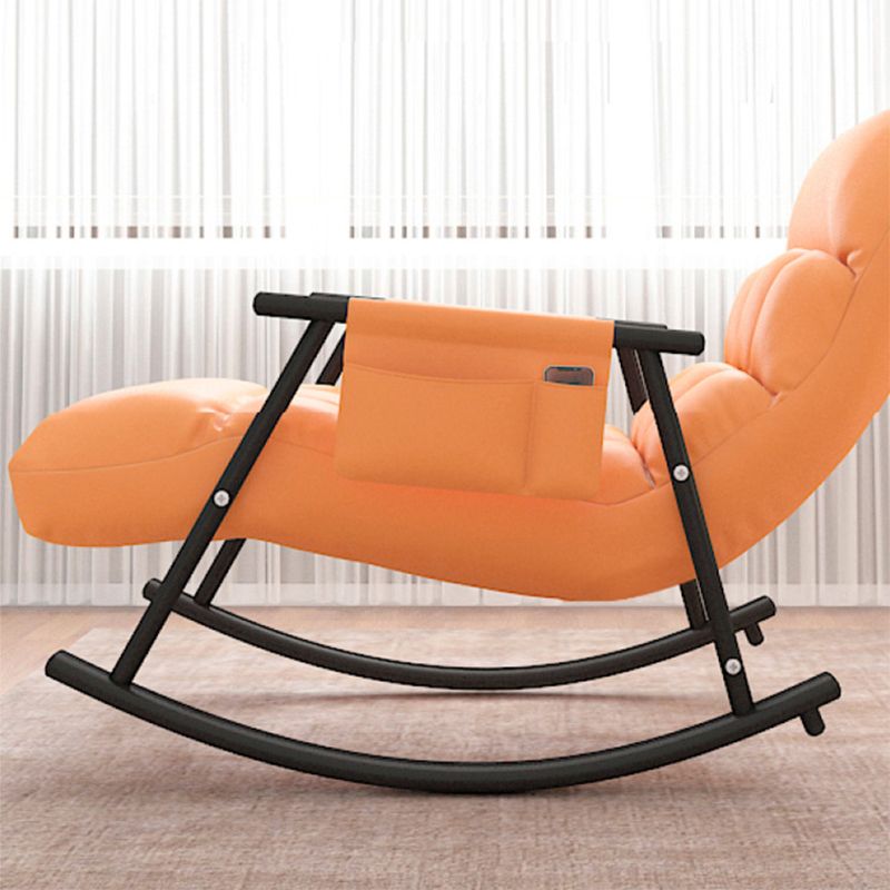 Upholstered Rocking Chair Living Room Rocker Chair with Padded Seat