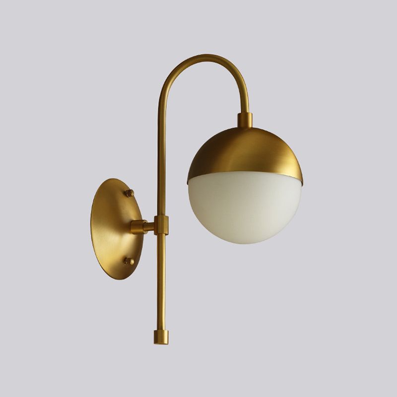 1 Light Unique Shape Wall Light Fixture Modern Wall Mounted Lighting in Gold