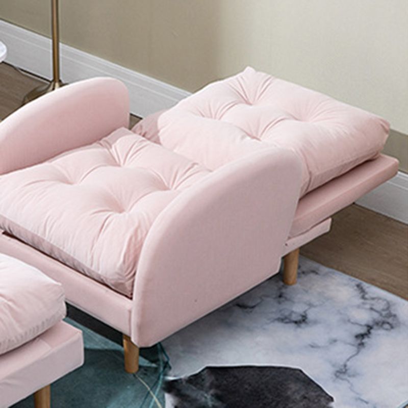 Linen Convertible Chair 28.74" L x 33.85" W x36.61" H Tufted Cushions Chair