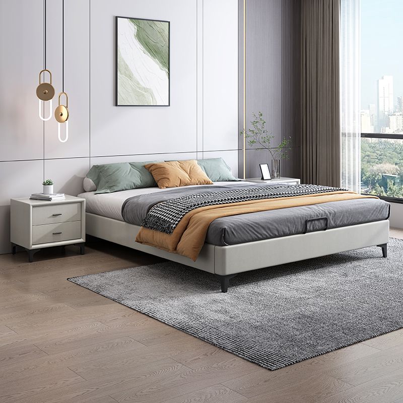 Contemporary 11.02 " Tall Wooden Frame Platform Bed for Bedroom