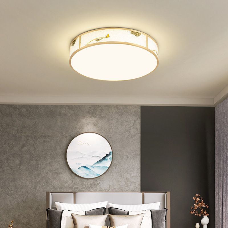 Modern Ceiling Lamp Geometric LED Flush Mount Light Fixture with Acrylic Shade for Bedroom