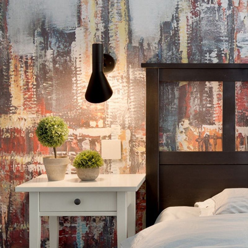 Metal Geometric Wall Lighting Fixtures Industrial Style 1 Light Wall Mounted Light Fixture