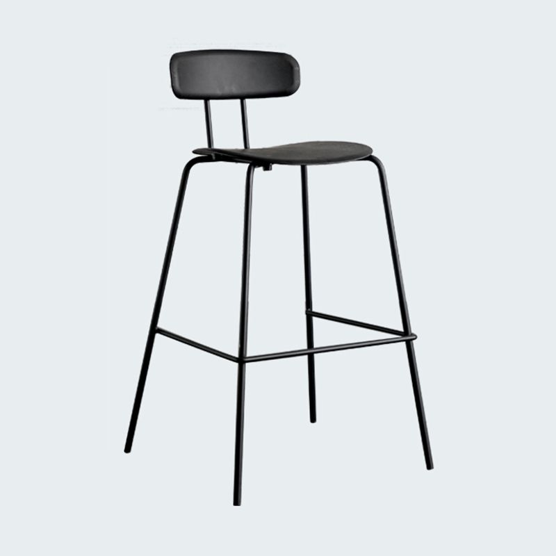 Modern Bar-stool Plastic Counter Bar Stool for Kitchen Bar with Metal Legs