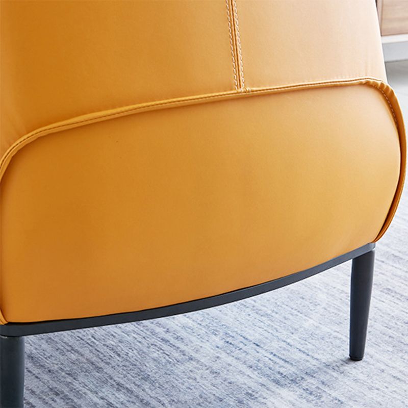 Modern Style Leather Handrail Imitation Leather Material Arm Chair with a Hump Back