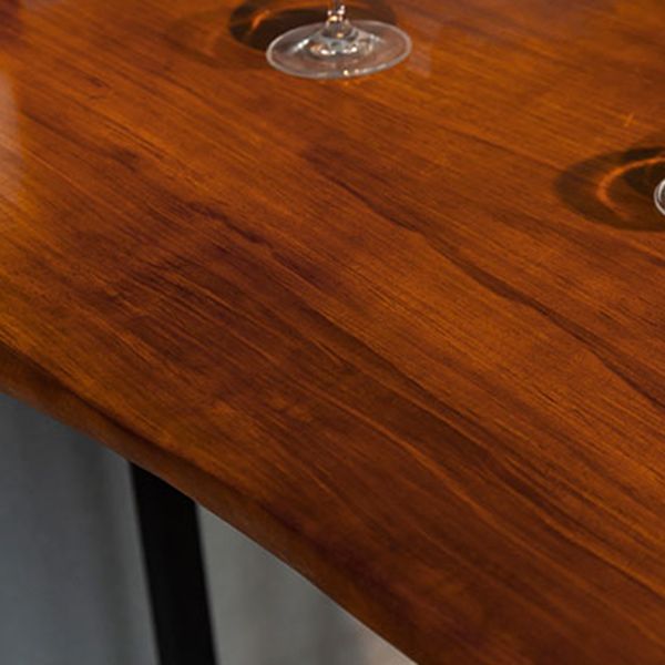 Luxury Rectangle Solid Wood Bar Table Set 1/7 Pieces Counter Table with Backless Stools