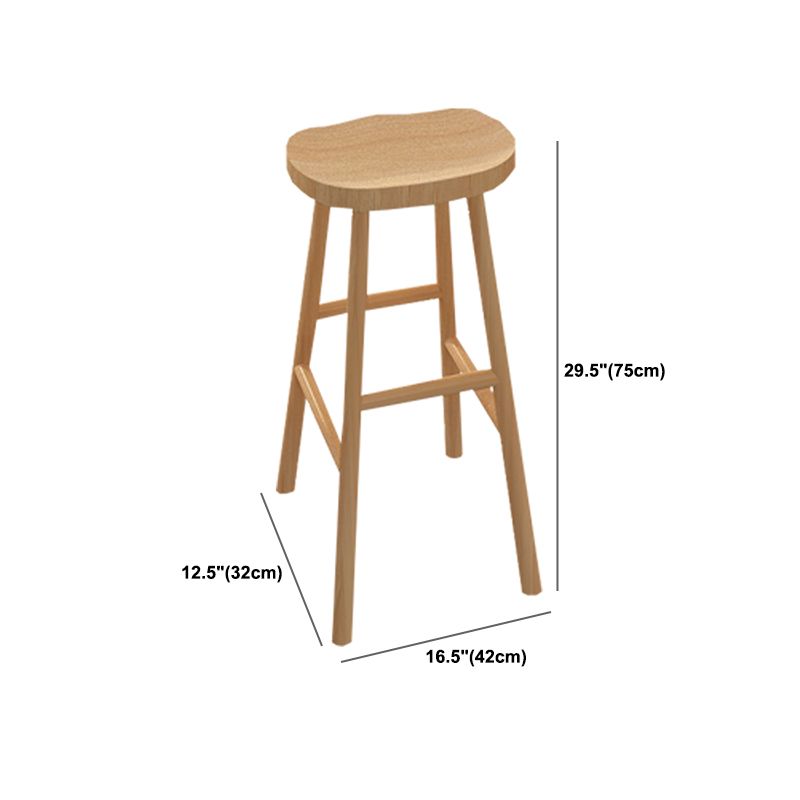 Rectangular Solid Wood Bar Table Set 1/5 Pieces Counter Table with Backless Stools