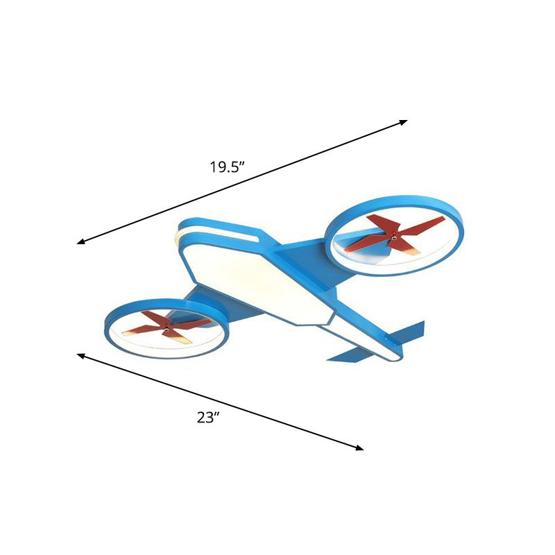 Acrylique Plane Flush Ceiling Light Cartoon DEL Flush Mount Lighting Fixture in Warm Light