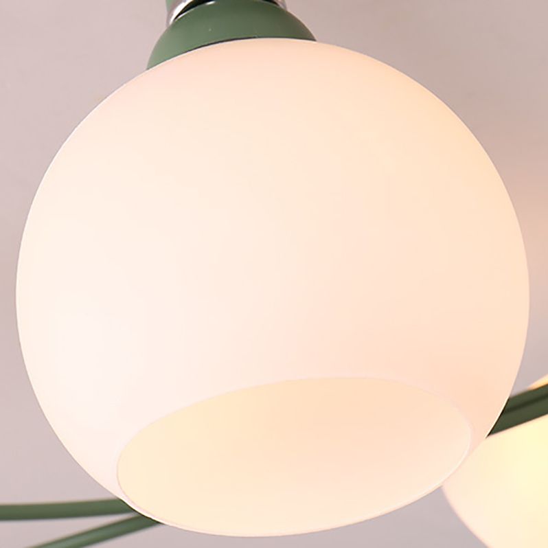 Lámparas de techo coloridas de hierro Luz de montaje de altura de dormitorio simple