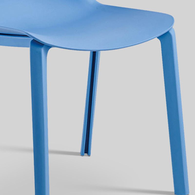 Home Stacking Side Chair Indoor Plastic Wingback Dining Chair