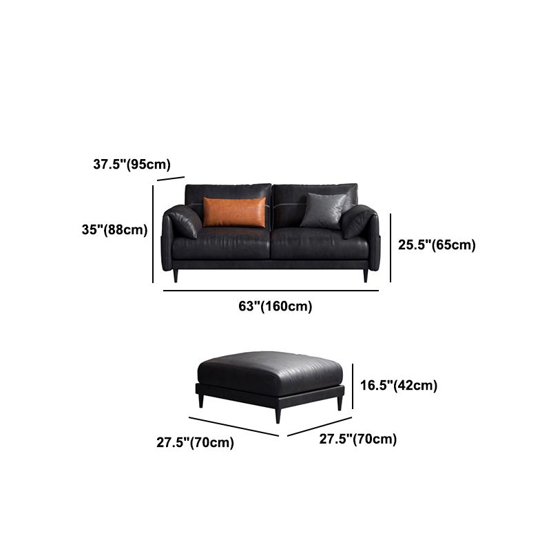 Dark Gray Faux Leather Sofa/Sectionals with Wear-Resistant and Storage