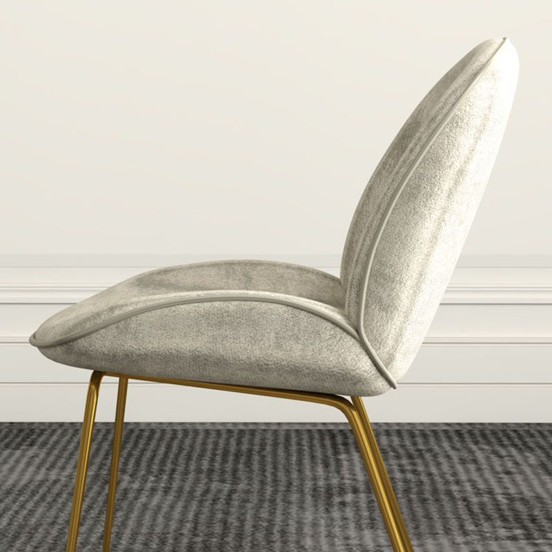 Silla lateral de comedor de tela de estilo nórdico, silla con respaldo sólido sin brazos para uso doméstico